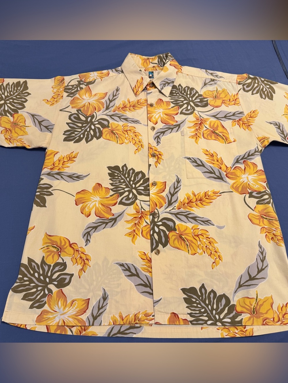 Kahala Yellow Floral Hawaiian Shirt